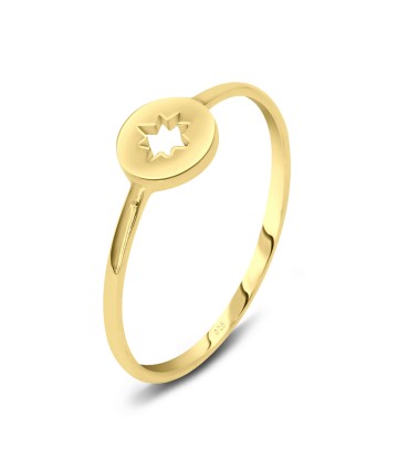 Gold Plated Fashion Ring Crack Designed NSR 2555-GP